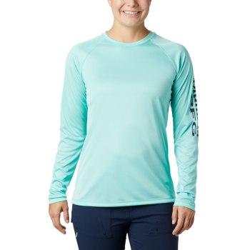 Dámské Mikiny Columbia PFG Tidal Heather Long Sleeve Tmavě Blankyt VEQSZK509